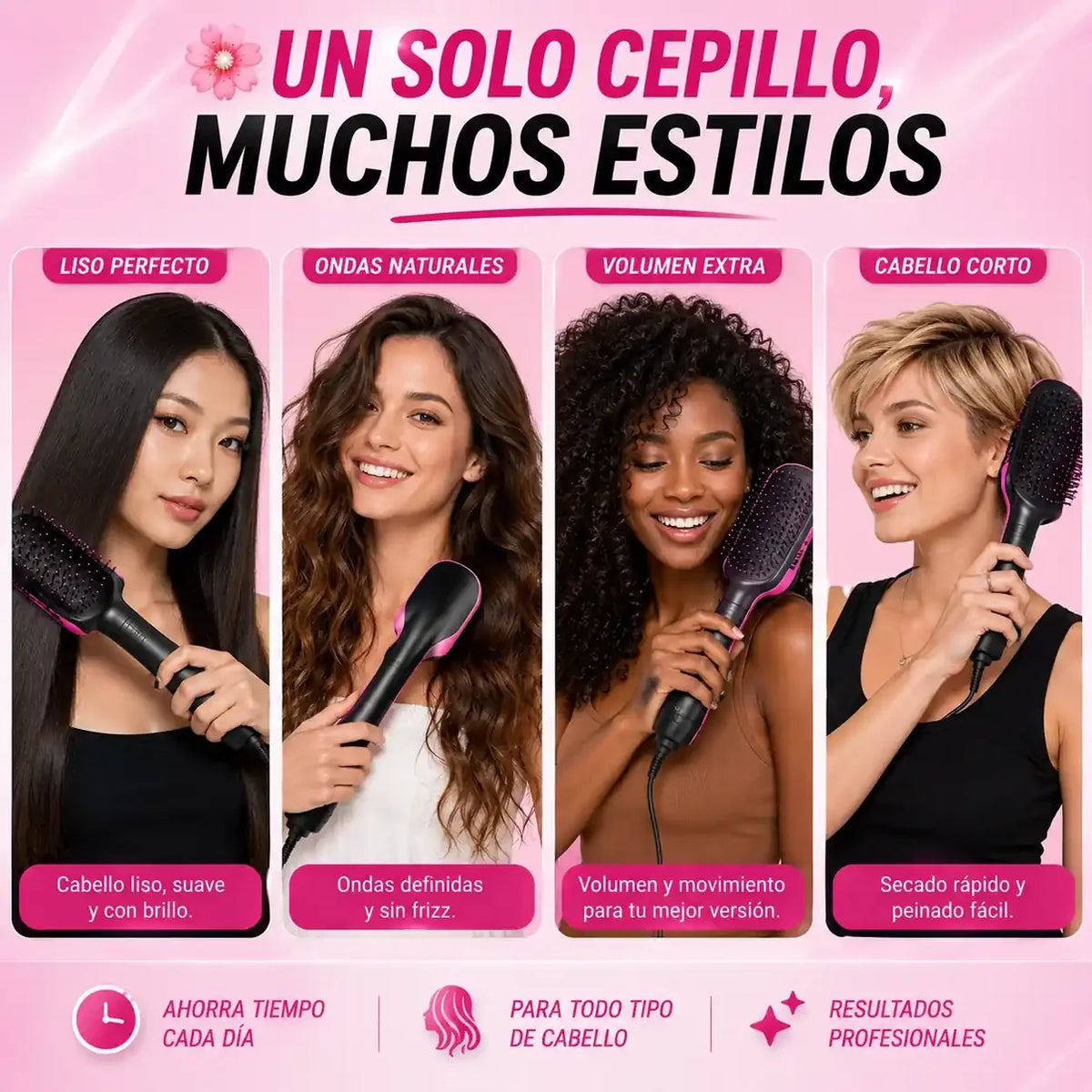 Cabello liso, seco y sin frizz en 10 minutos sin dañarlo