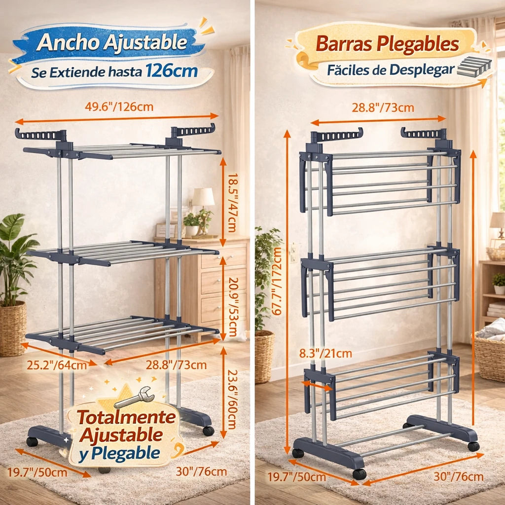 Olvídate de tender ropa por toda la casa y recupera tu espacio hoy mismo 🏠